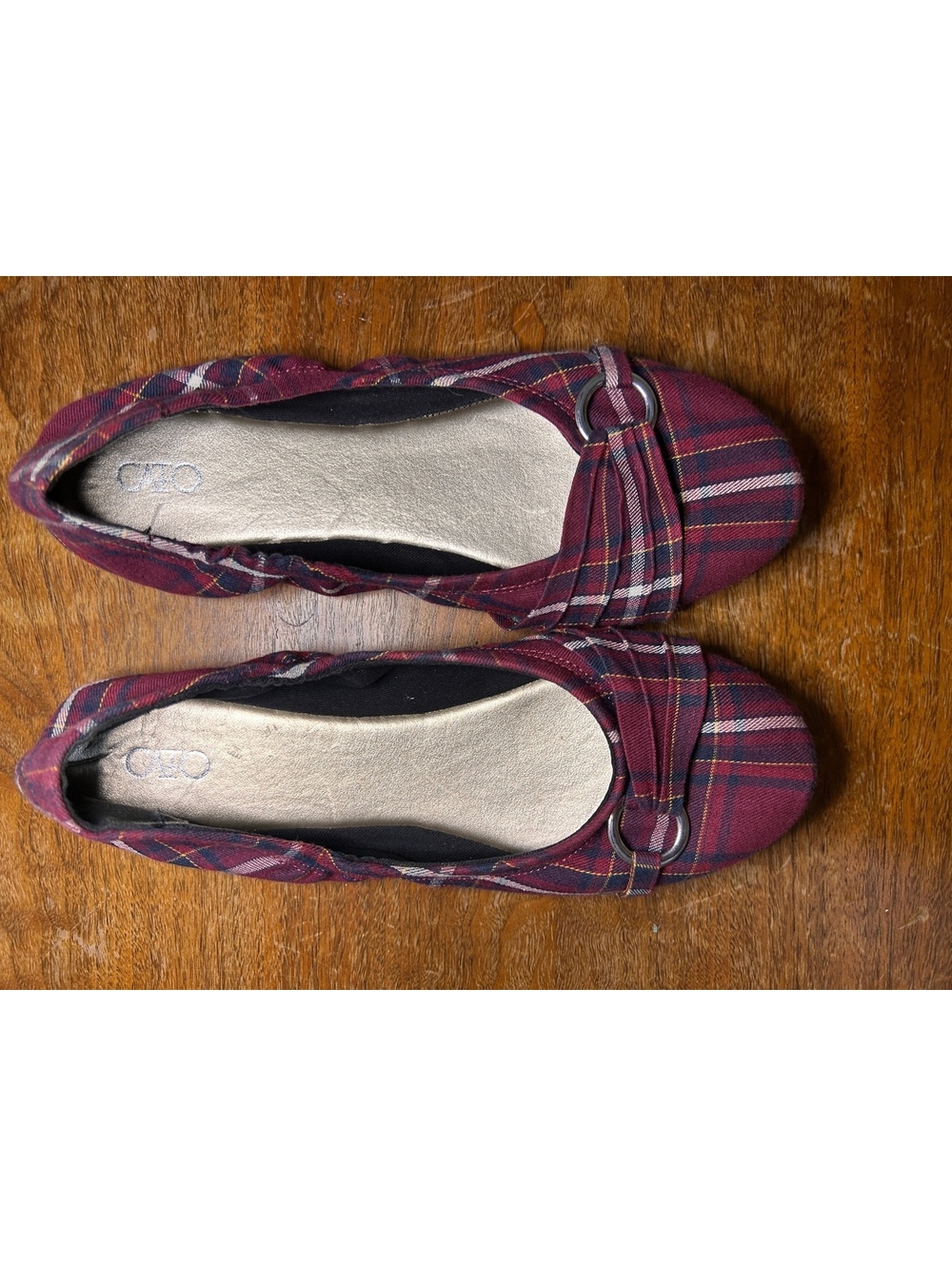Kato fabric round toe flats size 8